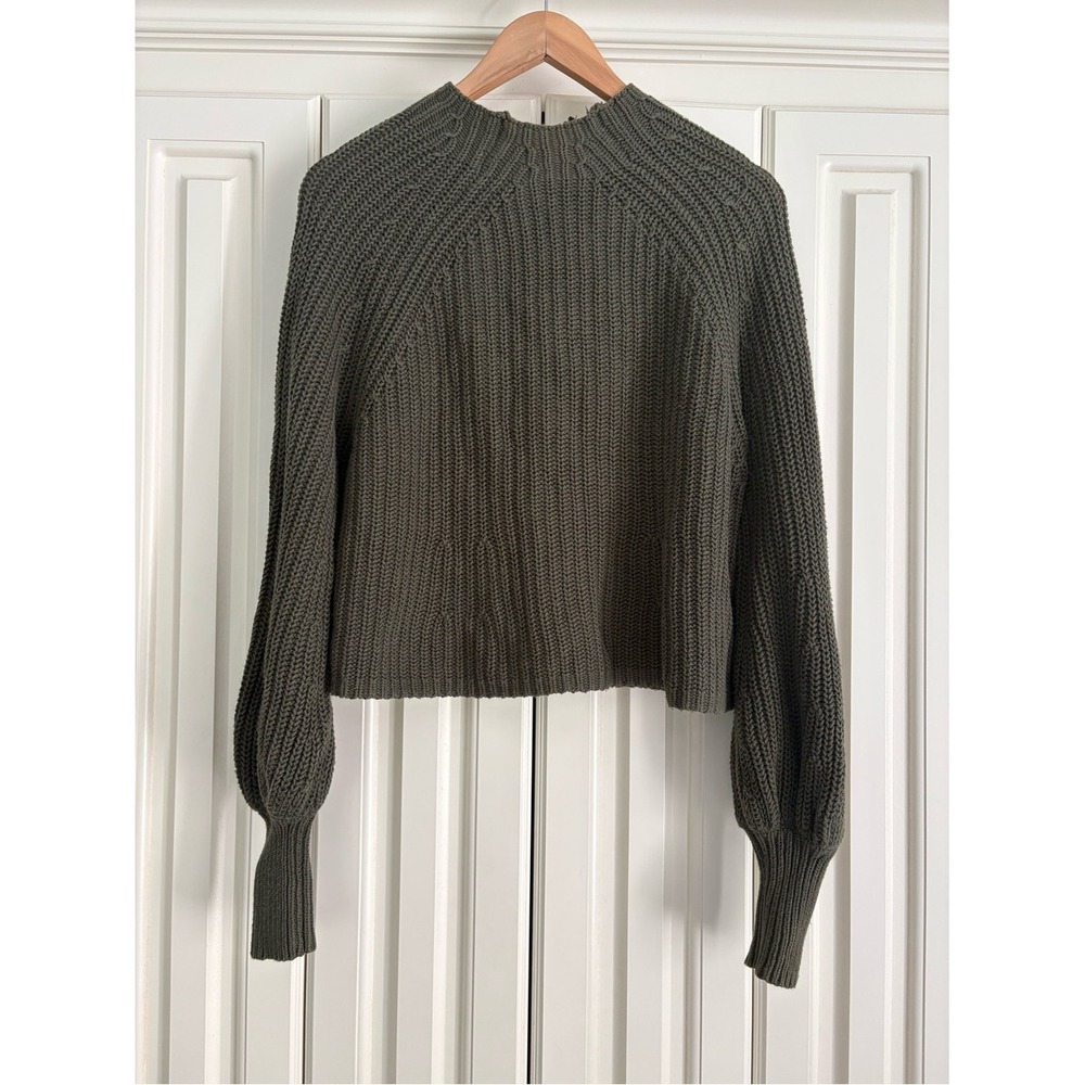 Apiece Apart Cotton Cashmere Blend XS Ribbed Crew Neck Sweater Cozy Boxy